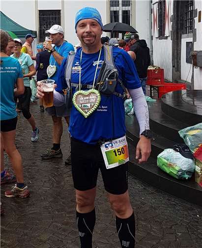 Eric Syburra vom Lauftreff SV Weiterburg meisterte in drei Tagen insgesamt 50 Kilometer.privat