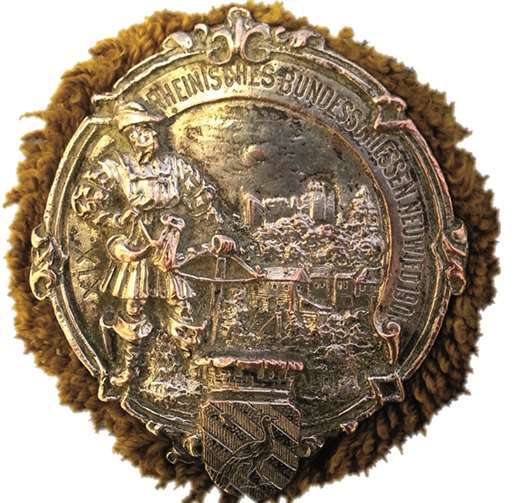 Erinnerungsplakette aus dem Jahr 1901. privat