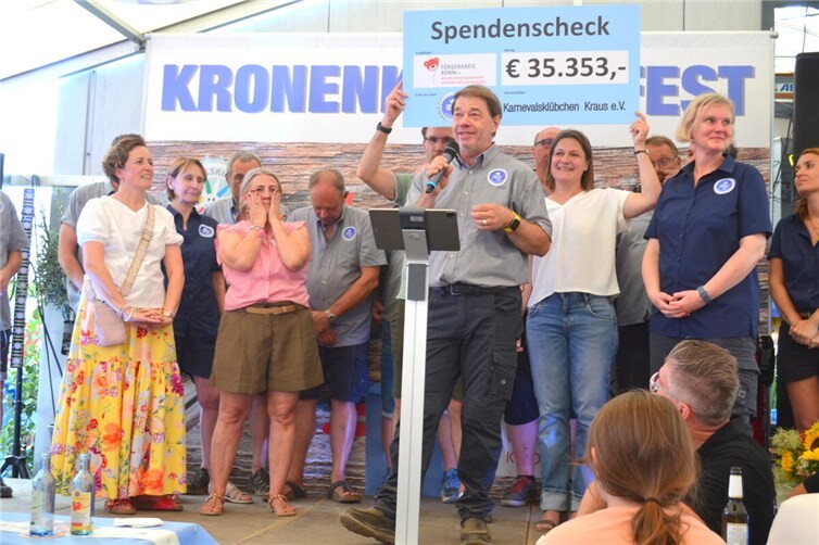 Erneut wurde eine Rekordspende erzielt, die durch Spontanspenden auf 40.000 € erhöht wurde.