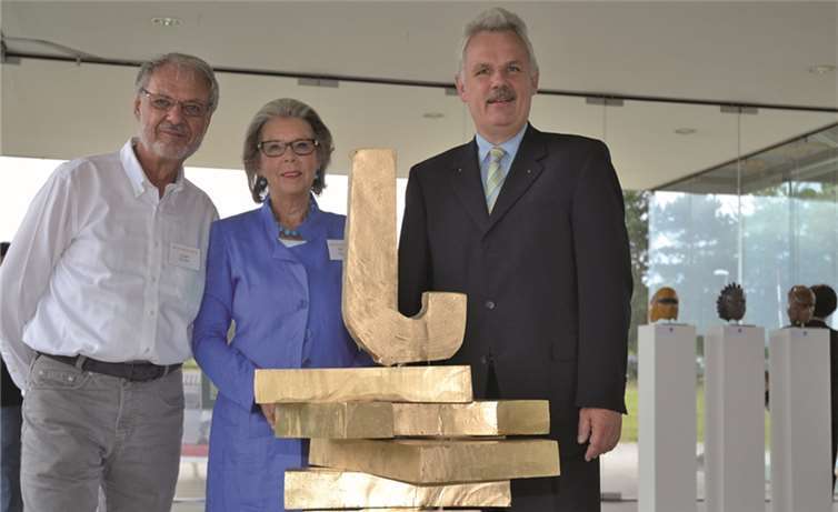 Eröffnung der Ausstellung: Jürgen Forster, Ati von Gallwitz und Stefan Raetz (v.li.). Weigert