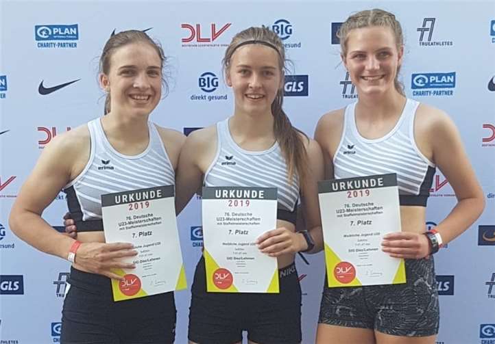 Erreichten einen fantastischen siebten Platz: Lucia Sturm, Benita Blöcher und Olivia Gürth.Foto: privat