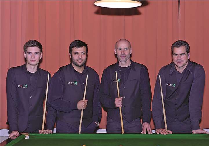 Erste Mannschaft: Daniel Dück, Ali Masoudi Alavi, Berthold Bersch und Holger Marth.privat