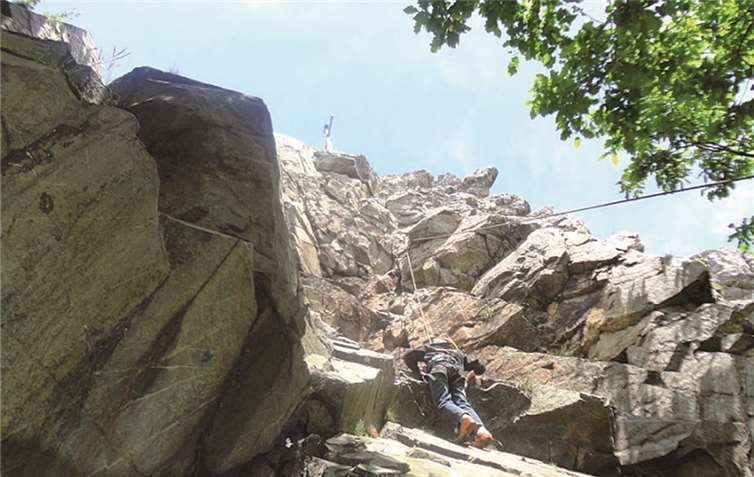 Ersteigung der „Jungfrau“.