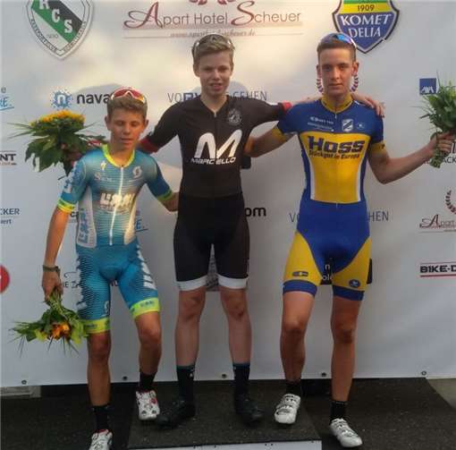 Erster Platz für Jan Habermann, zweiter Platz Tim Torn Teutenberg, dritter Platz Martin Schubert.