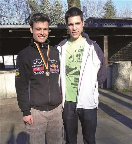Erster Podestplatz für Dennis Gassen (l.) mit Josef Hartmann.privat