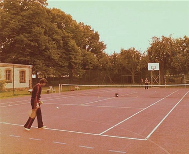 Erster und einziger Tennisplatz des TCM 1978.