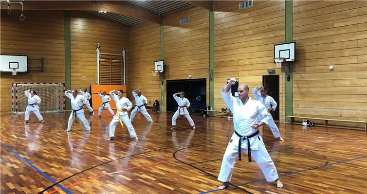 Erstes Training in der Sporthalle nach einer langen Pause. Foto: privat