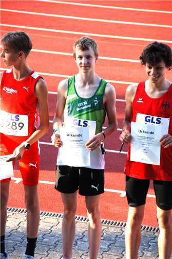 Erstmals bei deutschen Meisterschaften dabei und dann gleich auf Platz 5: Michael Hahn vom LAV 23 Meckenheim hat bei seiner Premiere im Ulmer Donaustadion über 1.500 Meter Hindernis in der Altersklasse U16 ein klasse Rennen absolviert. Foto: privat