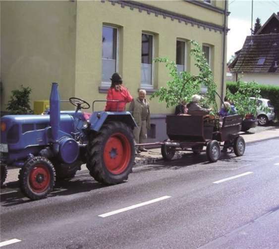 Erstmals in einer Kutsche in Arzdorf unterwegs: die Ferkelmajestäten der Vorjahre.privat