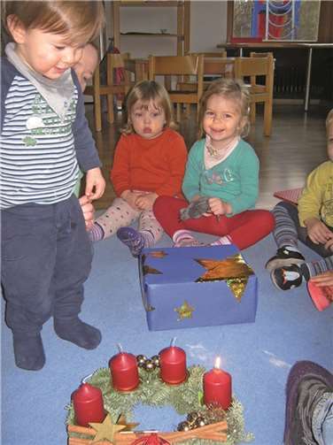Erwartungsvoll und mit viel Freude wurde die Adventszeit in der Zottelbärengruppe beendet. Privat