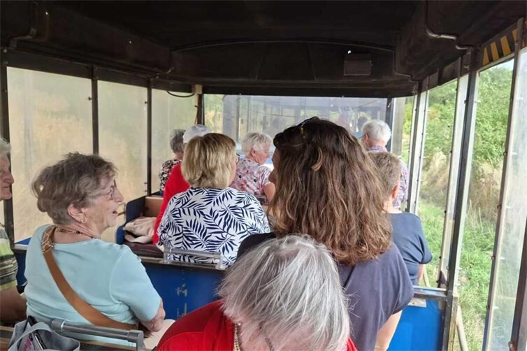 Es gab viel zu lachen in der Bimmelbahn