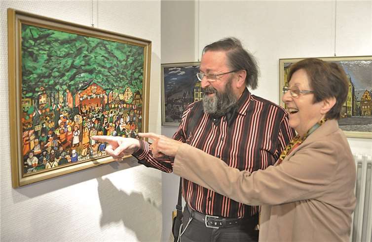 Es ist eine Ausstellung voller Erinnerungen, auch für die Kinder des Malers, Heinz-Konrad und Elisabeth.
