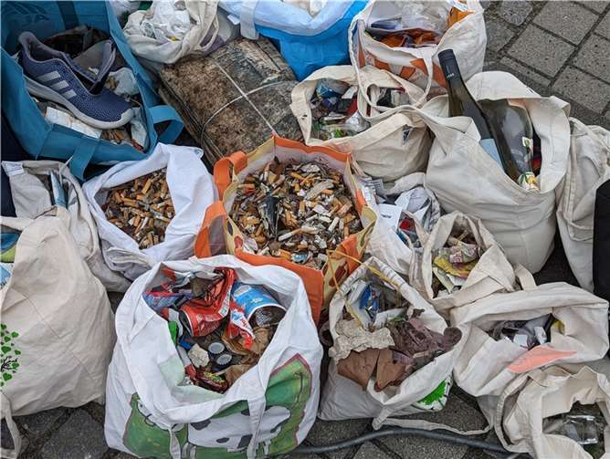 Es kam einiges an Müll zusammen.