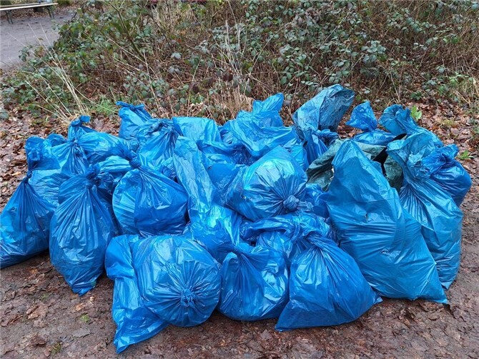 Es kam viel Müll zusammen.