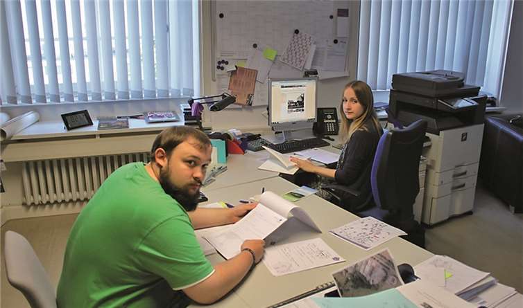 Esther Schweitzer und Mario Voigtländer nahmen an einem Betriebspraktikum im BAU Adenau teil.privat