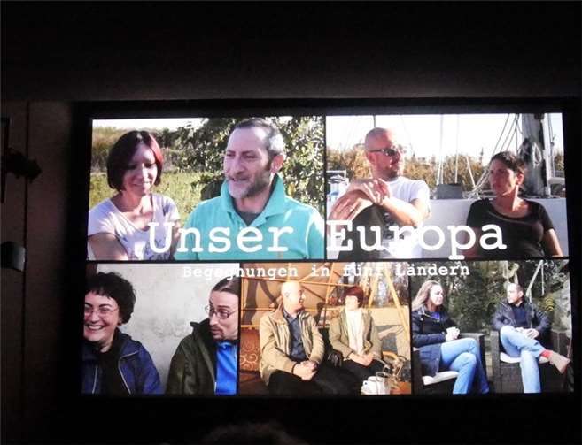 Etwa 80 TeilnehmerInnen sahen und diskutierten den Film von Dr. Robert Krieg, „Unser Europa” von 2016/2017. privat