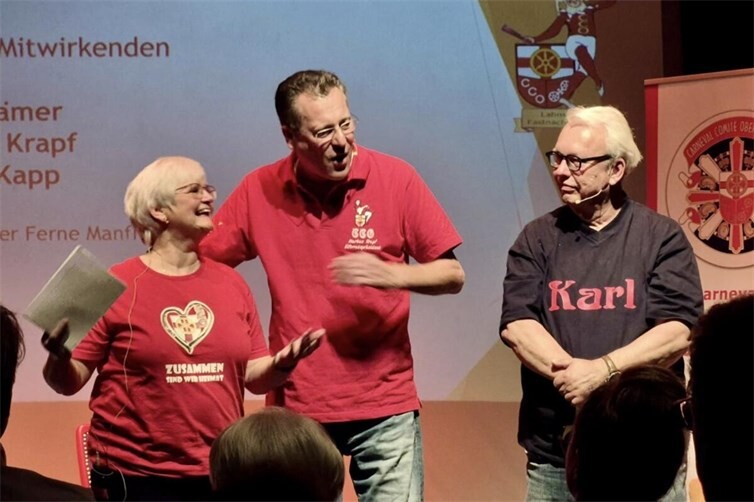 Eva Bonn, Markus Krapf und Karl Krämer hatten viele interessante Geschichten aus der Oberlahnsteiner Fastnachts- Historie mitgebracht. 
