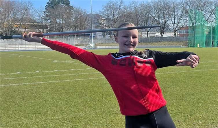 Eva-Fabienne Stein zeigte im Speerwurf wieder aufsteigende Leistungen.  Foto: VfL Waldbreitbach