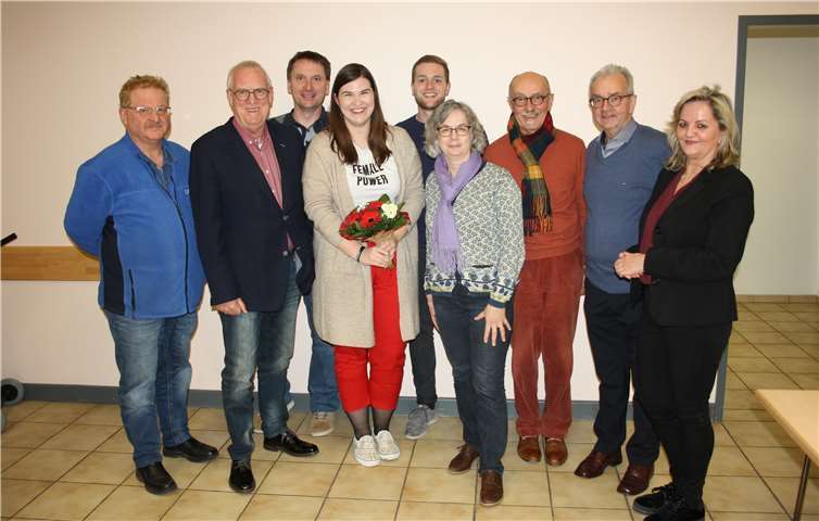 Eva Frömgen, Ernst Willi Giersen, Erwin Siegmund, Andrea Sünning Löhr, Martin Diedenhofen, Marie-Christin Schlüter, Torsten Müller, Fredi Winter, Bernhard Krupp (v.l.).Foto: SPD Ortsverein Ockenfels-Kasbach Ohlenberg