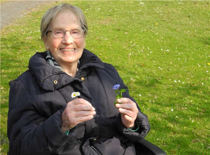 Eva-Maria Teich feierte kürzlich ihren 100. Geburtstag. Foto: privat
