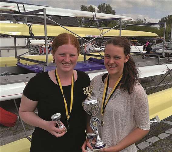 Eva Sackenheim (re.) mit Ihrer Zweierpartnerin Anna Marx (l., RG Lahnstein). privat