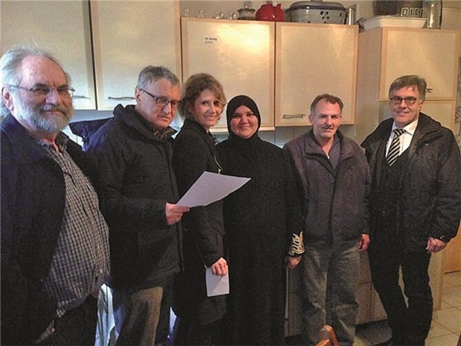 Eveline Lemke zu Besuch bei Flüchtlingen in Sinzig. privat