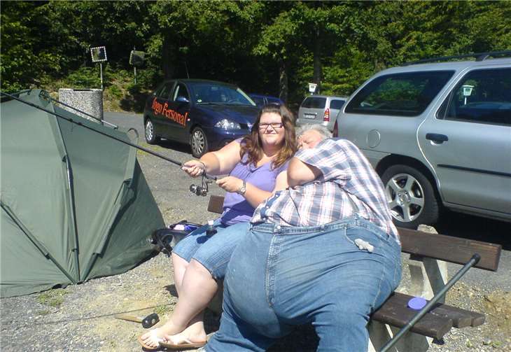 Ewald Caspari mit vollem „Kampfgewicht“ von etwa 280 Kilo im Jahr 2009. Fotos: Privat