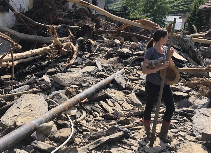 Fabricia Karutz war selber von der Flut betroffen.  Fotos: privat