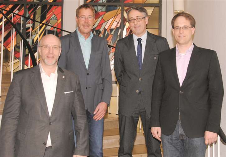 Fachbereichsleiter 1 Uwe Hoffmann mit seinen Bereichsleitern Heiner Thelen, Axel Spitzlei und Christoph Buttner (v.l.n.r.). Jasmin Franz