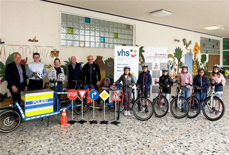Sicher Radfahren für Grundschulkinder Fahrradsicherheit für Ahrweilers Kinder.Foto: Marco Seydel