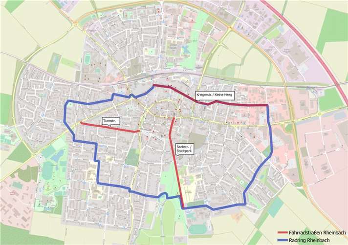 Fahrradstraßen und Radring. Fotos: Stadt Rheinbach