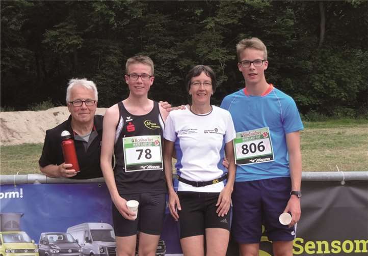 Familie Schütz nahm am Pfingstlauf in Frankfurt-Schwanheim teil.privat