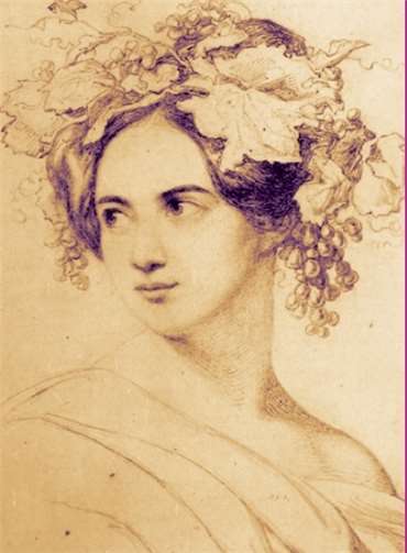 Fanny Hensel-Mendelssohn. (Federzeichnung ihres Mannes, dem Kunstmaler Hensel)