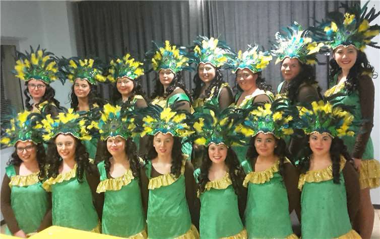 Farbenprächtig präsentierten sich die „Dancing Girls“.Foto: privat