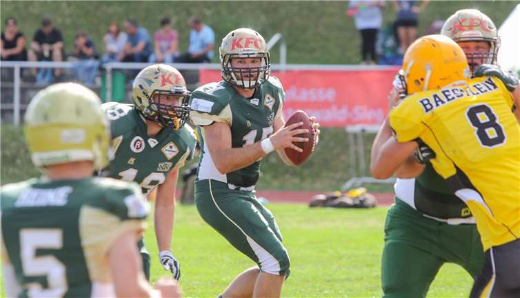 Farmers-Quarterback Markus Wenning passte ordentlich- das reichte aber nicht.Foto: fischkoppMedien