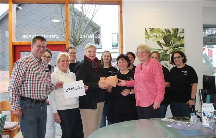 Fast 2250 Euro kamen bei der Aktion zusammen.privat