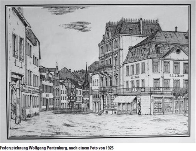 Federzeichnung Wolfgang Pantenburg nach einem Foto von 1925. privat