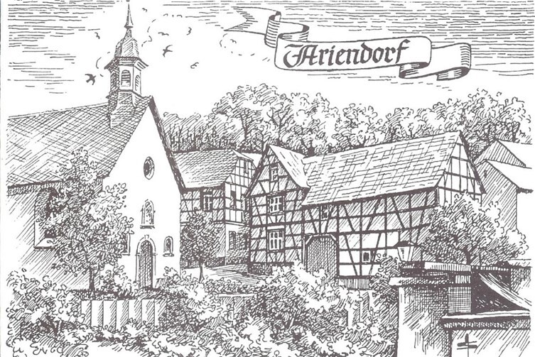 Federzeichnung der Kapelle von Adalbert Schmitz