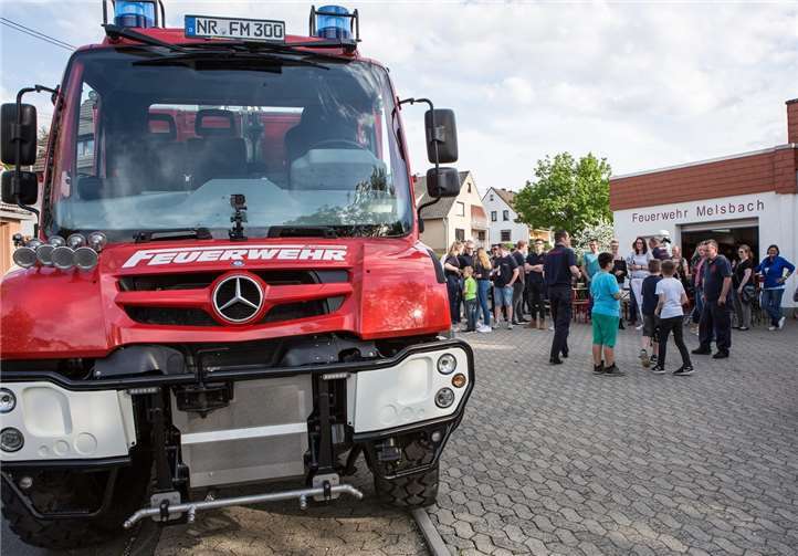 Feierlich wurde das Tanklöschfahrzeug in Melsbach empfangen. FF Melsbach