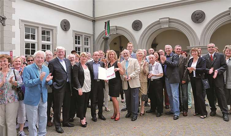 Feierliche Übergabe der Patenschaftsurkunde durch Martin Prümm an die KGG Kowelenzer Schängelscher 1922 e.V. PSM