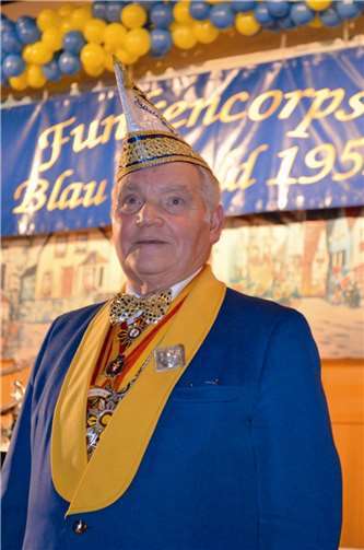 Feierte bis in die tiefe Nacht Blau Gold Gründungsmitglied Werner Zils.