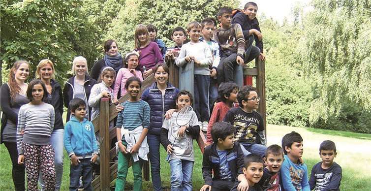 Ferienprogramm mit Flüchtlingskindern im Freizeitzentrum Mayen. Privat