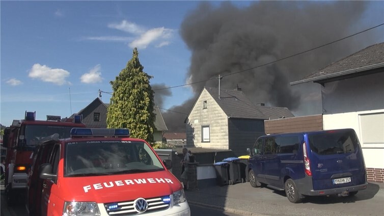 Feuerwehreinsatz in Ettringen. 