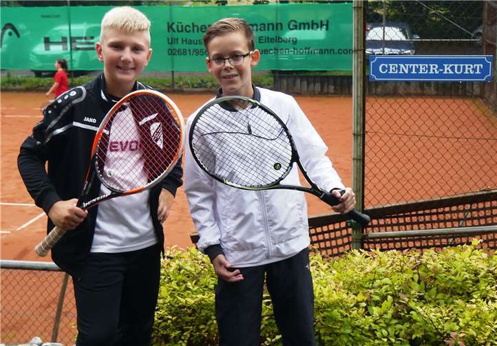 Finalisten Jungen U14 Nebenrunde v.l.n.r.: Jan Schreiner, Jaroslav Moiß (beide TC Steimel).Foto: Dietrich Rockenfeller