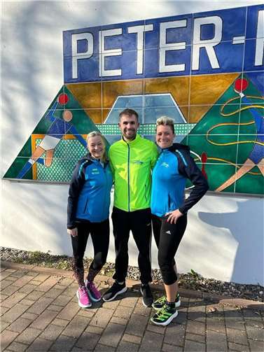 Finishten in Urmitz (von links).: Claudia Heitz, Tobias Wagner, Ramona Assmann. Foto: privat