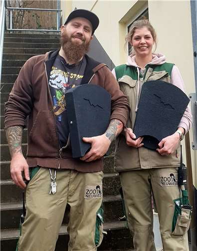 Fledermäuse werden sich in diesen Kästen wohlfühlen. Fotos: Zoo Neuwied