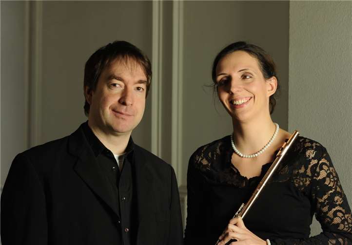 Flötistin Jana Mosemann und Pianist Thomas Hinz.privat