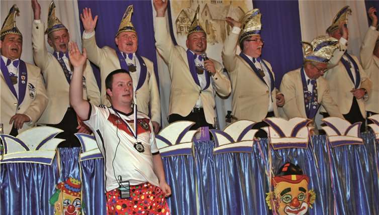 Florian Gammel erhielt eine der zahlreichen Raketen.