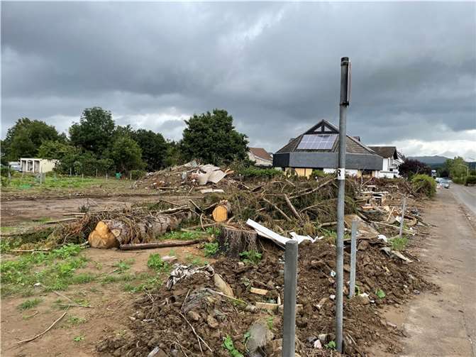 Flutgebiet in Sinzig, wenige Woche nach dem Hochwasser. Foto: ROB