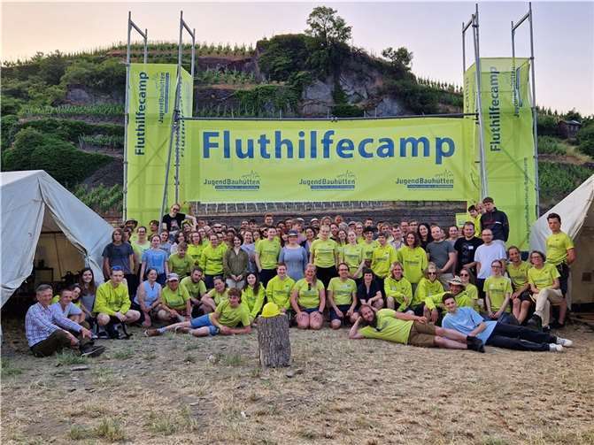 Fluthilfecamp in Müsch.  Foto: Barbara Wendling